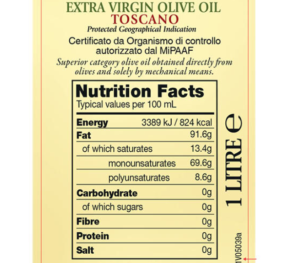 Kirkland Signature Toscano Extra Virgin Olive Oil Pack of 1L
