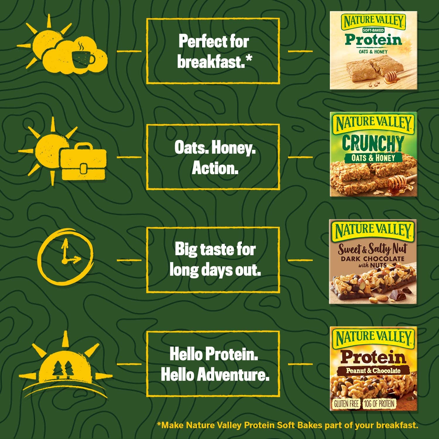 Nature Valley Crunchy Oats & Honey Bars Pck of 40 x 42g