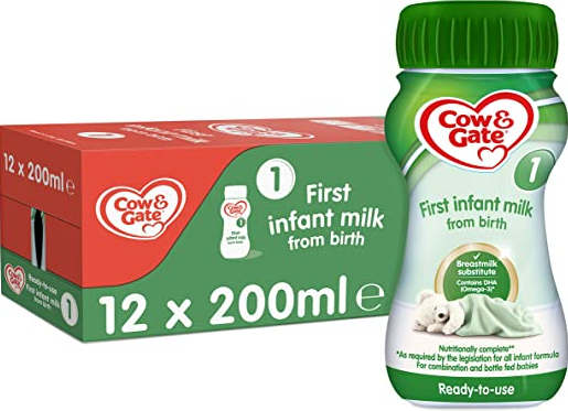 Cow & Gate 1st Milk Ready To Drink Pack of 12 x 200ml