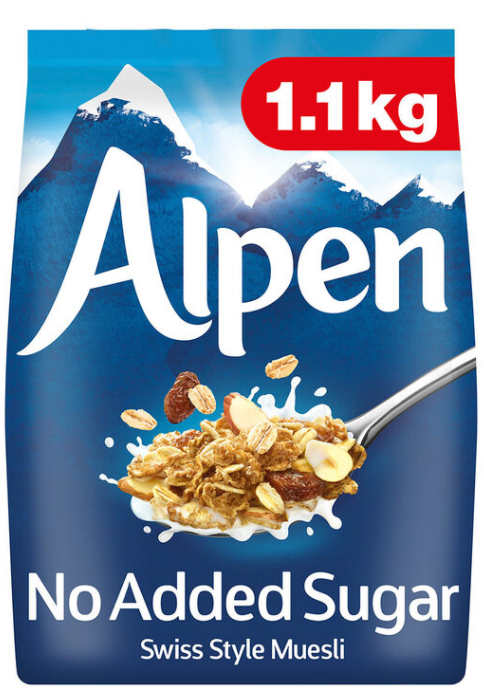 Alpen No Added Sugar Muesli Pack of 2×1.1kg