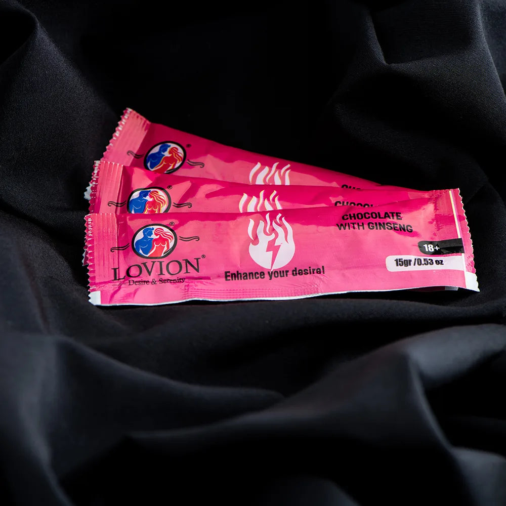 Lovion  Aphrodisiac Chocolate with Ginseng (1 Box-6 pcs sachets)