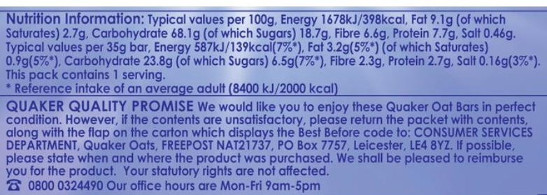 Quaker Oats So Simple Morning Bars Variety Pack, 40 x 35g