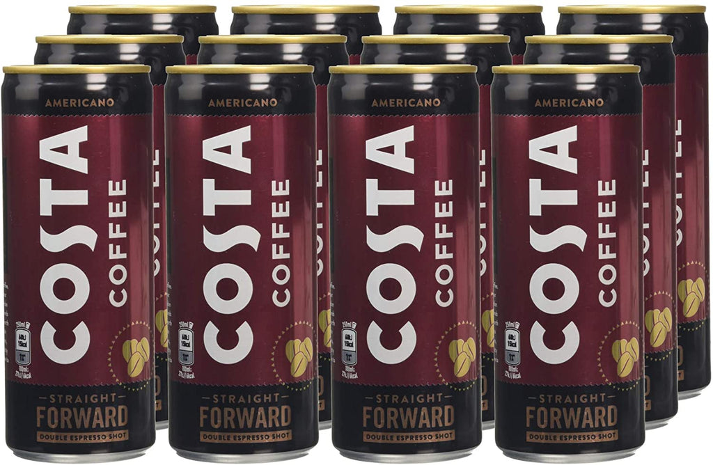 Costa Coffee Americano Pack of 12x250ml can