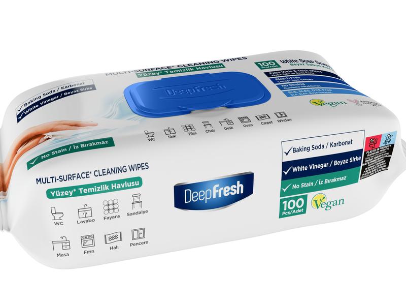 DEEP FRESH White Soap Scented Multi Surface Cleaning Wipes – 12 Packs x 100 Wipes