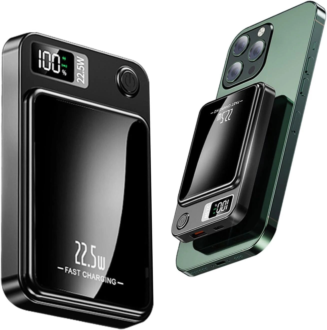 10000mAh Mobile Power Bank, 22.5W/PD20W Super Fast Charge, Magnetic Suction