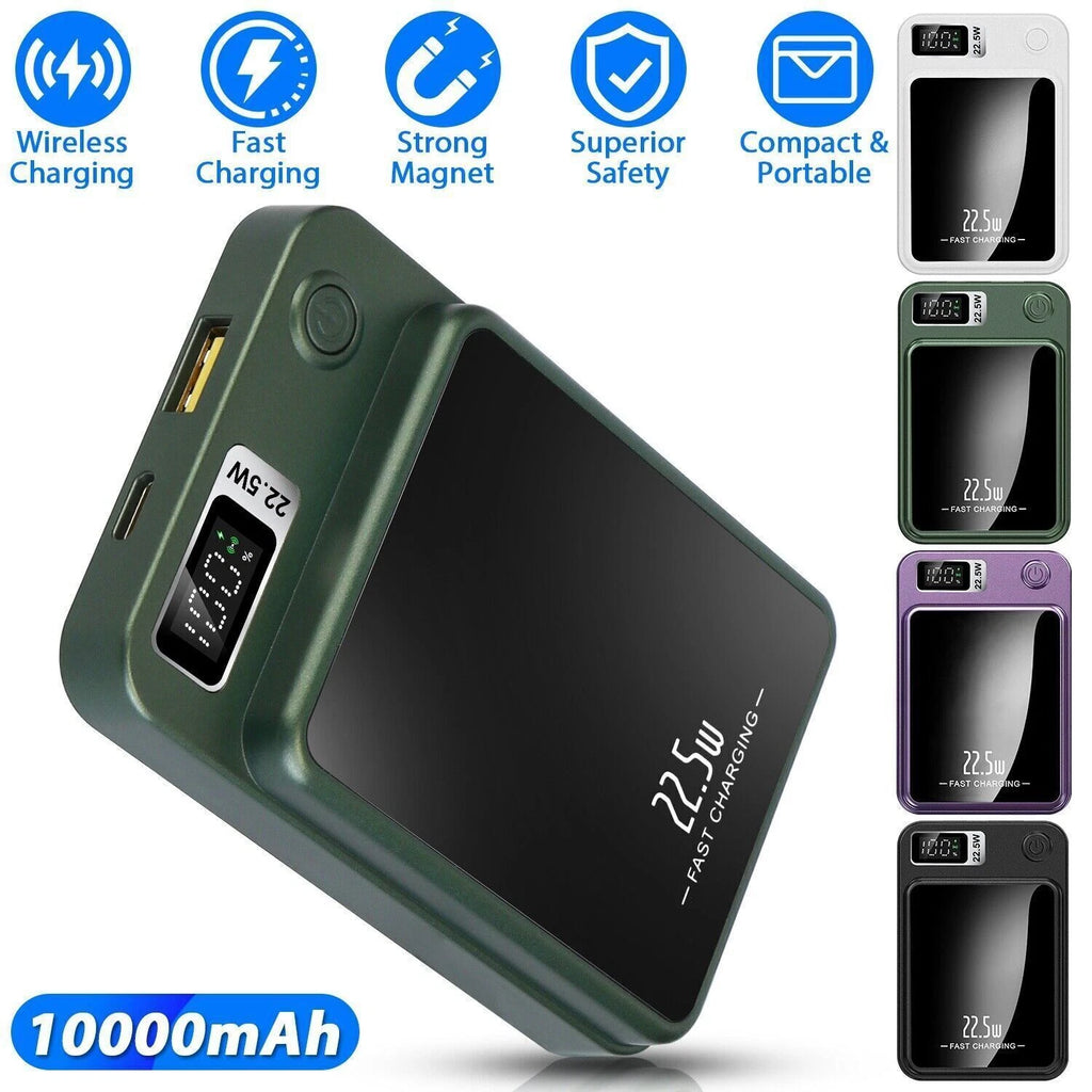 10000mAh Mobile Power Bank, 22.5W/PD20W Super Fast Charge, Magnetic Suction