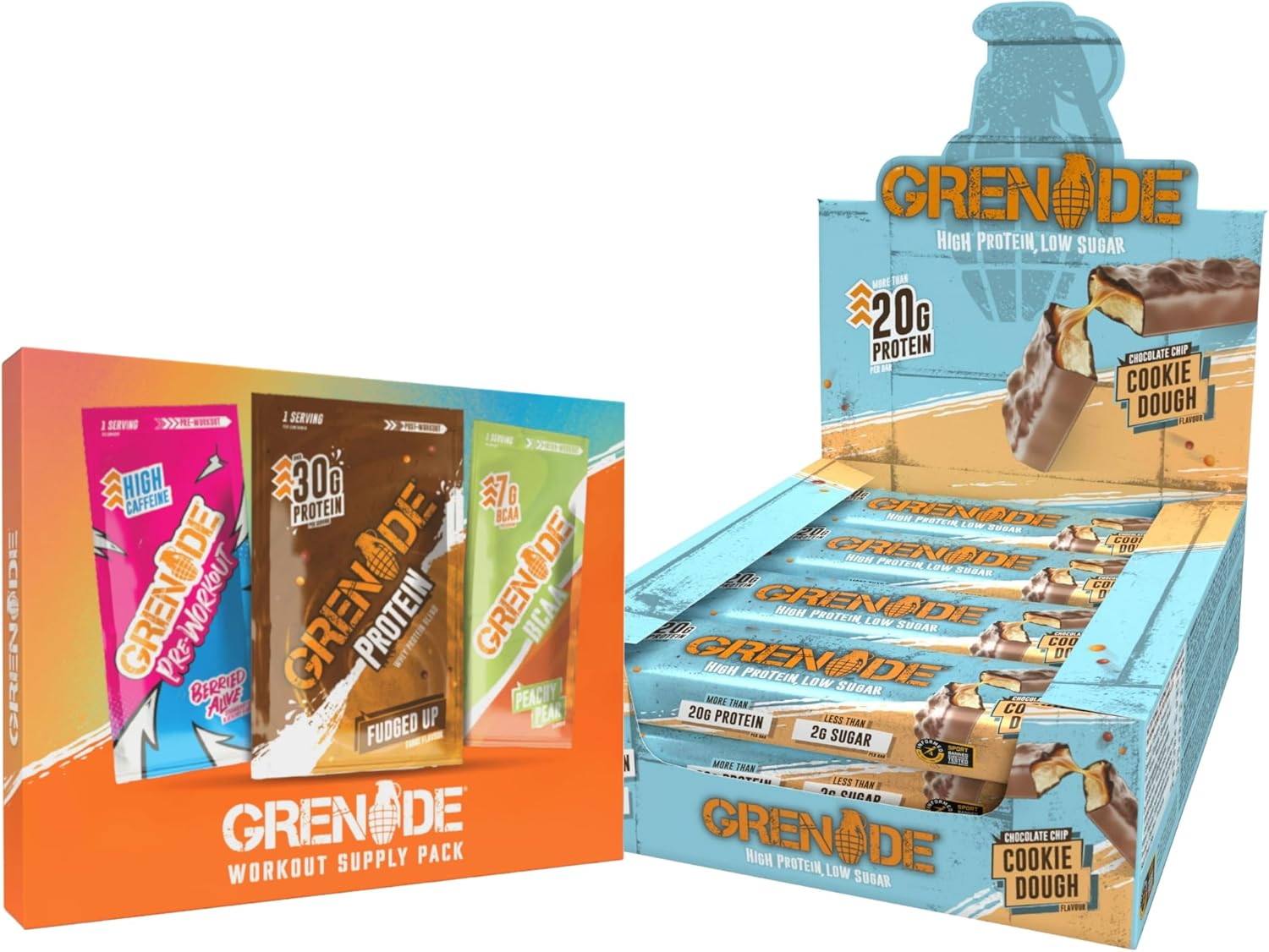 Grenade High Protein, Low Sugar Bar -12 x 60 g