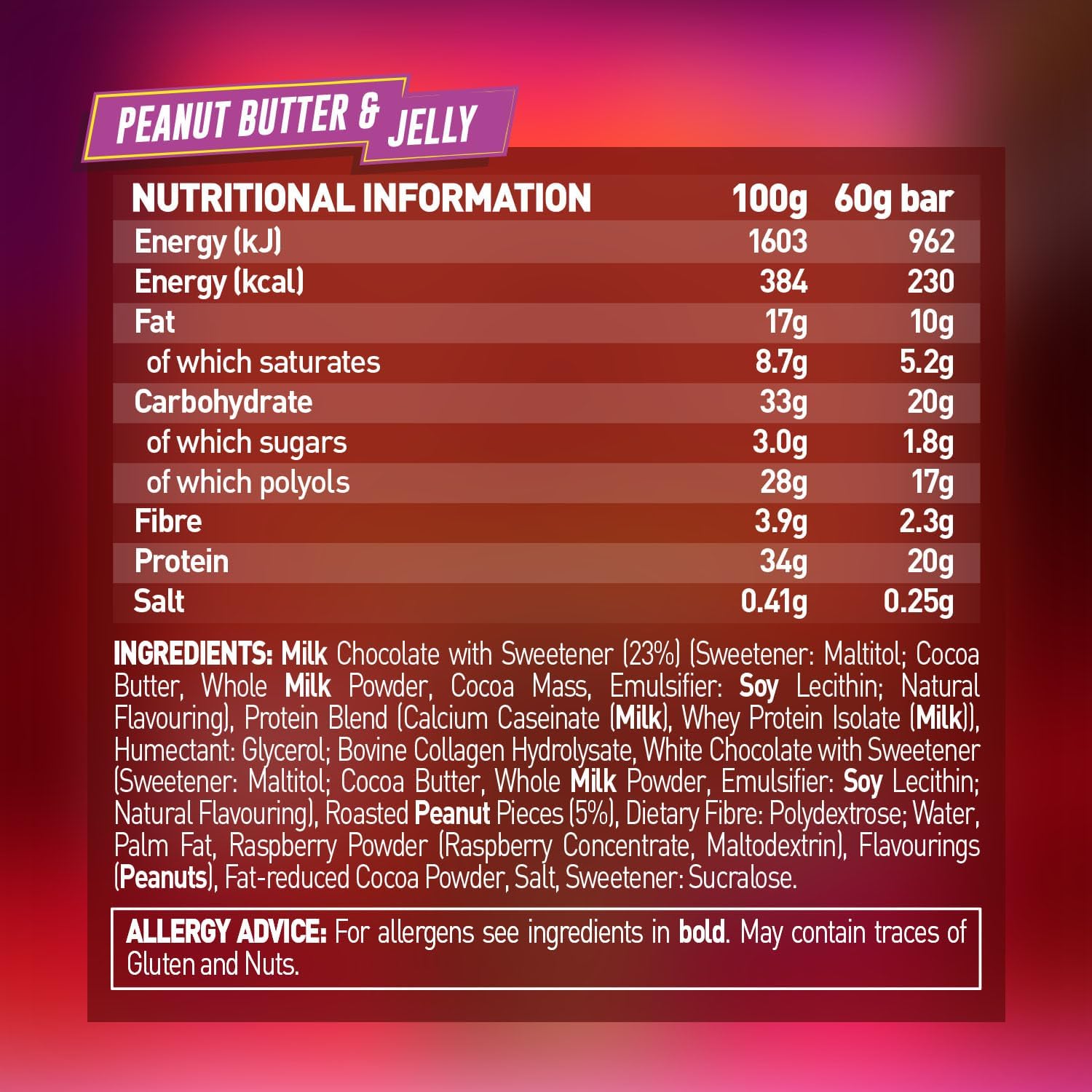 Grenade High Protein, Low Sugar Bar -12 x 60 g