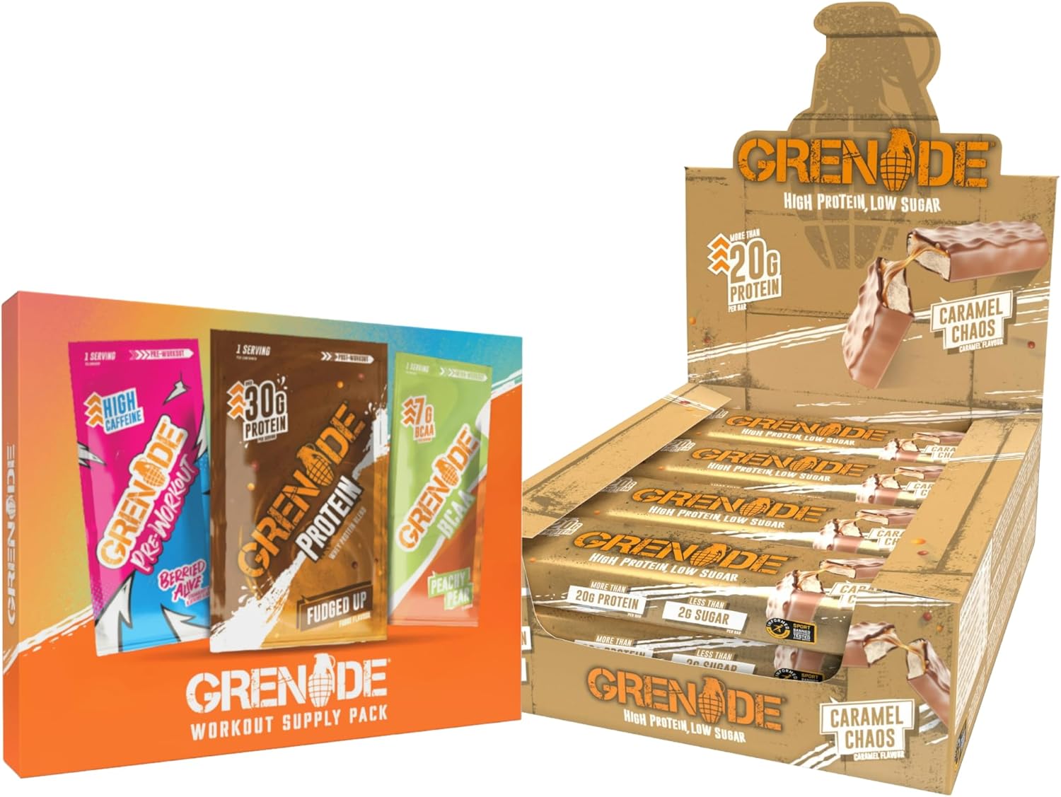 Grenade High Protein, Low Sugar Bar -12 x 60 g