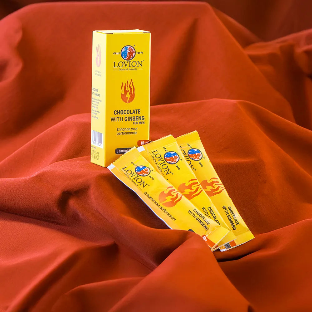 Lovion  Aphrodisiac Chocolate with Ginseng (1 Box-6 pcs sachets)
