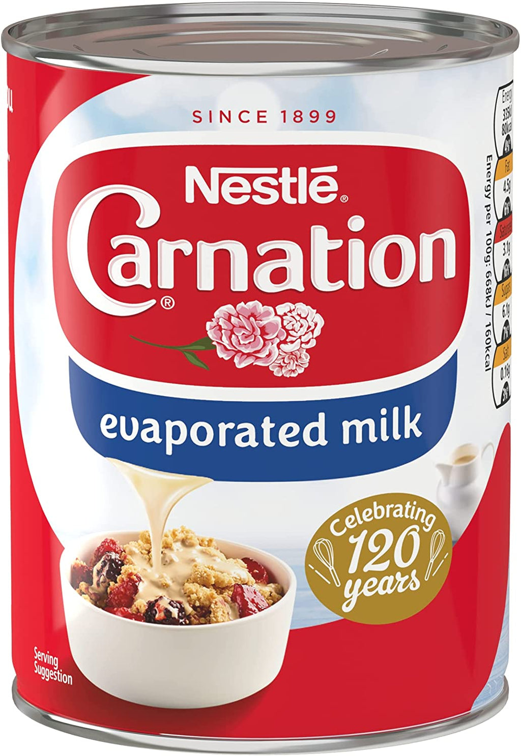 Nestle Carnation Evaporated Milk Pack of 12×410 g