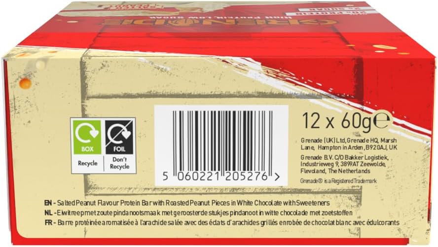 Grenade High Protein, Low Sugar Bar -12 x 60 g