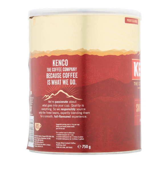 Kenco Smooth Instant Coffee Granules Pack of 750g