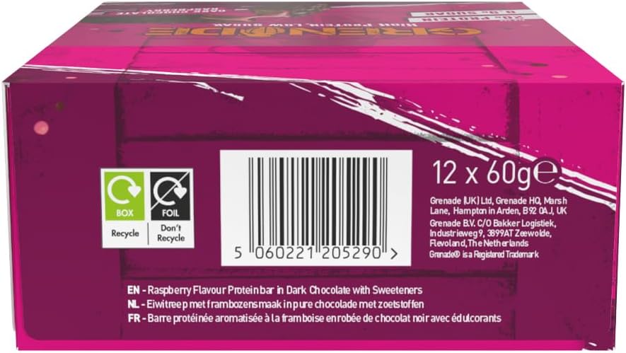 Grenade High Protein, Low Sugar Bar -12 x 60 g