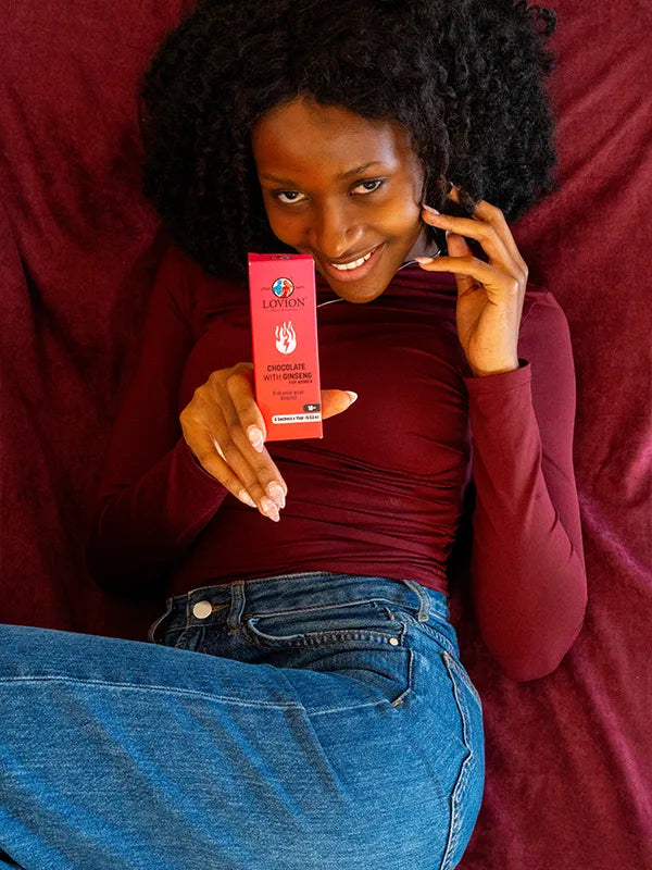 Lovion  Aphrodisiac Chocolate with Ginseng (1 Box-6 pcs sachets)