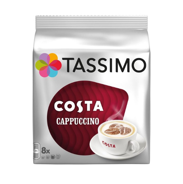 Costa Tassimo Cappuccino Coffee 40Pods Pack of 5 X 8'S