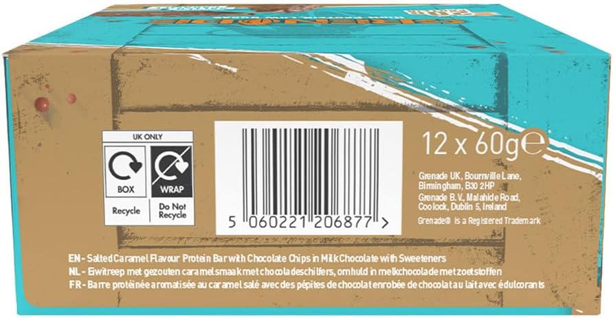 Grenade High Protein, Low Sugar Bar -12 x 60 g