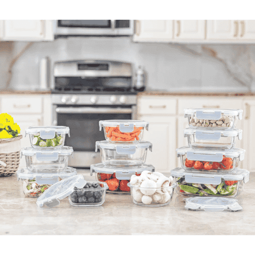 24-piece Superior Glass Food Storage Set