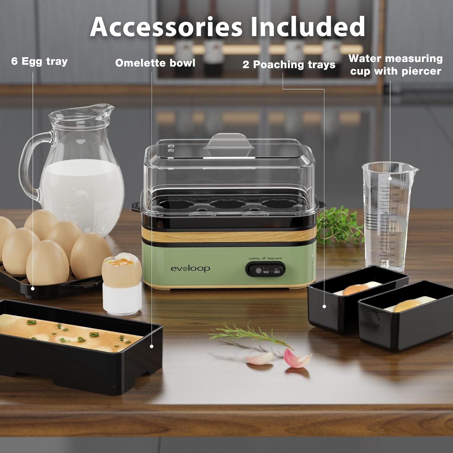 Egg Cooker Electric 6 Eggs Capacity