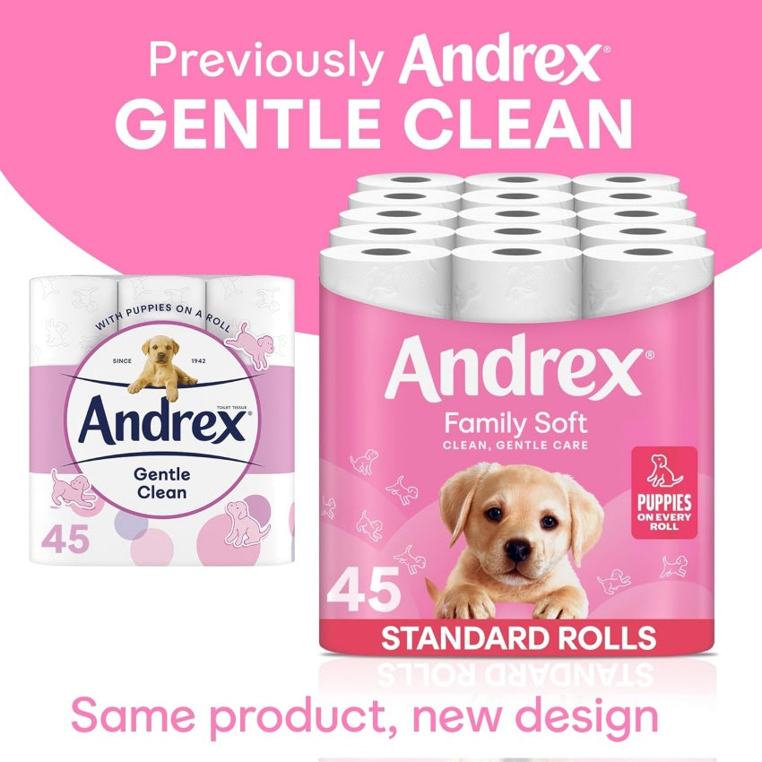 ON SALE , Family Soft Toilet Tissue 45 Rolls , FSC Certified – Andrex