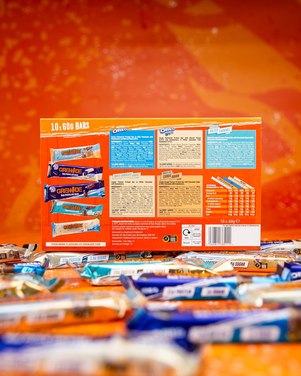 Grenade High Protein, Low Sugar Bar -12 x 60 g