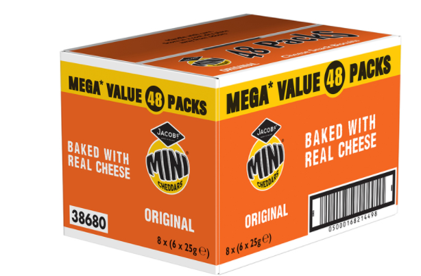 Jacobs Mini Cheddar's Original Pack of 8 x 6 x 23g