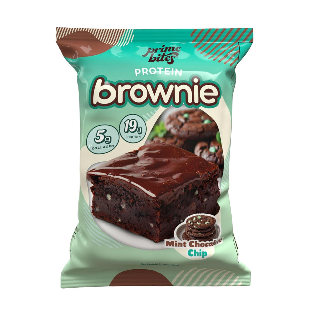 Prime Bites Protein Brownie | High Protein, Collagen Fortified Low Sugar Treat |12 Bars per Box (Buy 1 get 2)