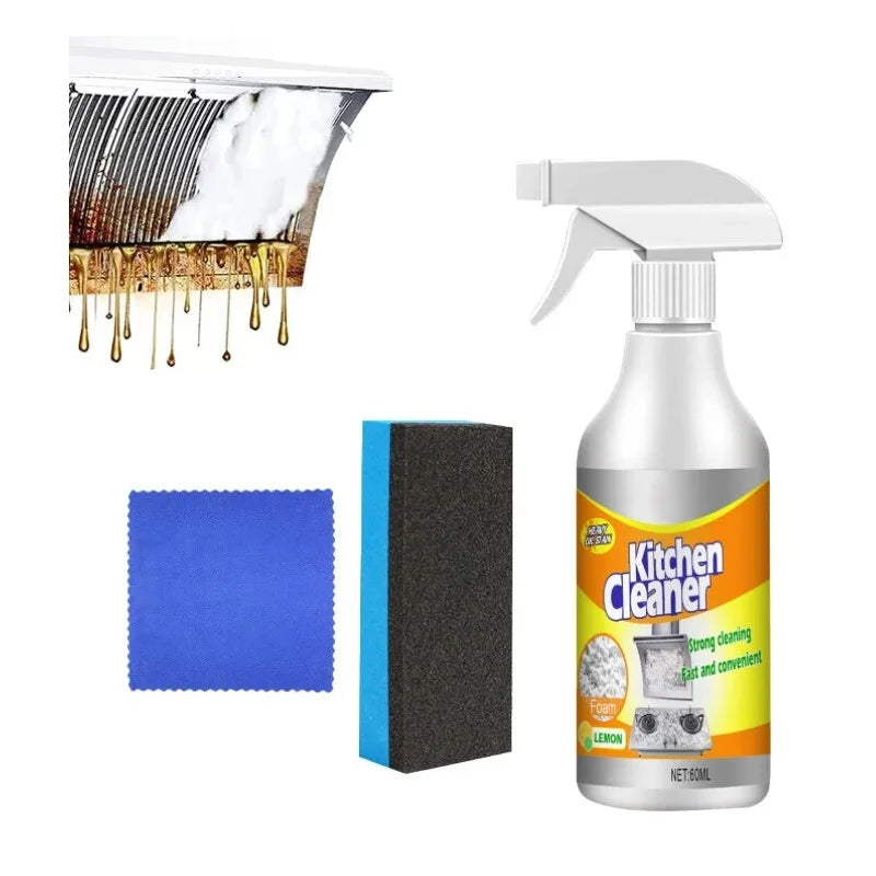 POWERFUL KITCHEN FOAM CLEANFR (60ml *6)  ,Give away 6 pcs of double-layer cleaning cloths and 2 Pair of gloves