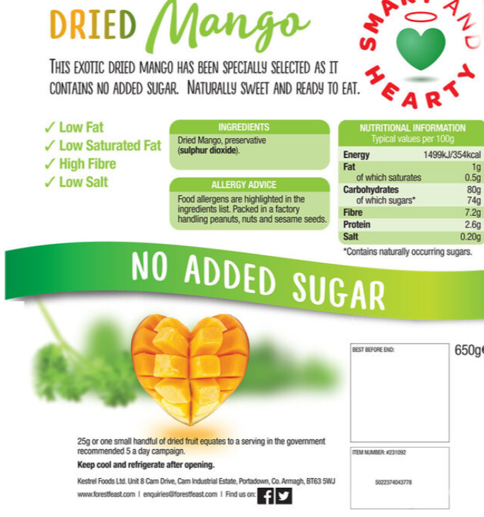 Forest Feast Dried Mango Pack of  650g