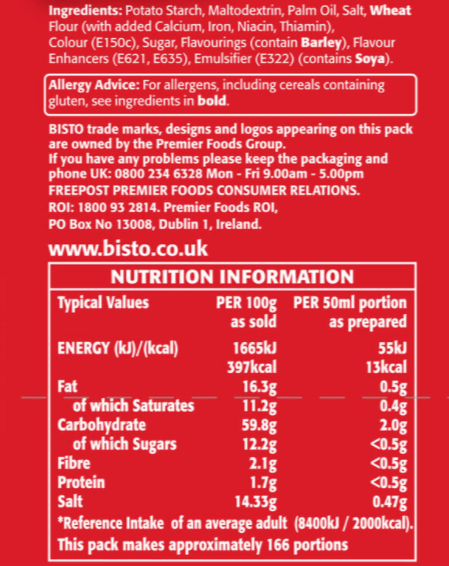Bisto Gravy Granules Pack of 1x550g