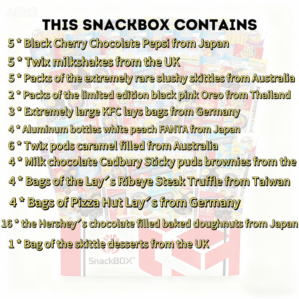 Around the World Snack Box – 53 Snacks