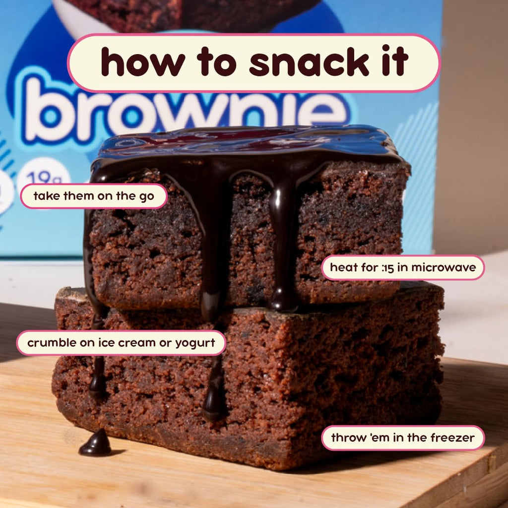 Prime Bites Protein Brownie | High Protein, Collagen Fortified Low Sugar Treat |12 Bars per Box (Buy 1 get 2)
