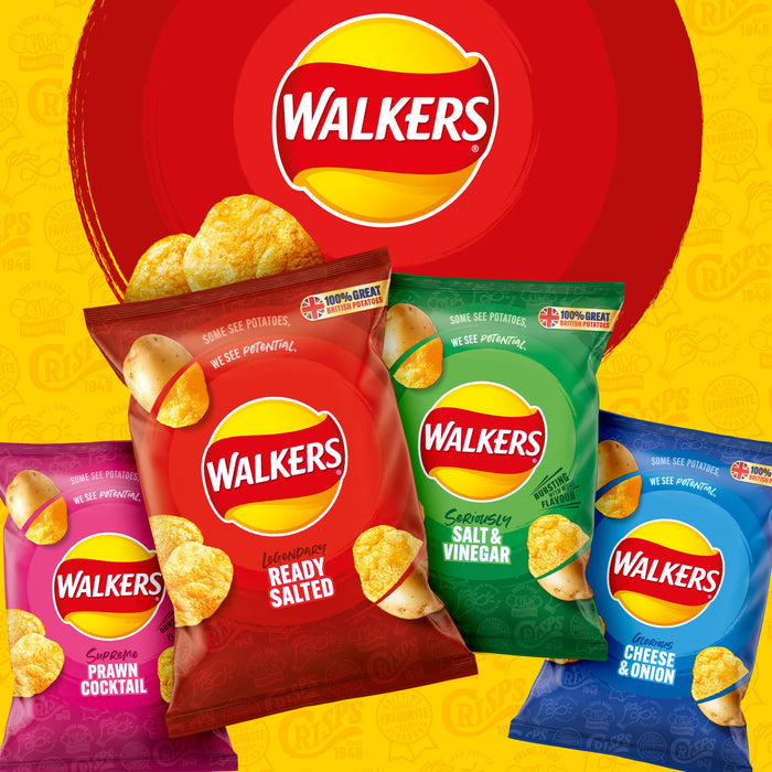 80 Bags of Walkers Classic Variety Multipack Crisps Box （4 boxes × 20 packs)   Free gift of 12 bottles of water