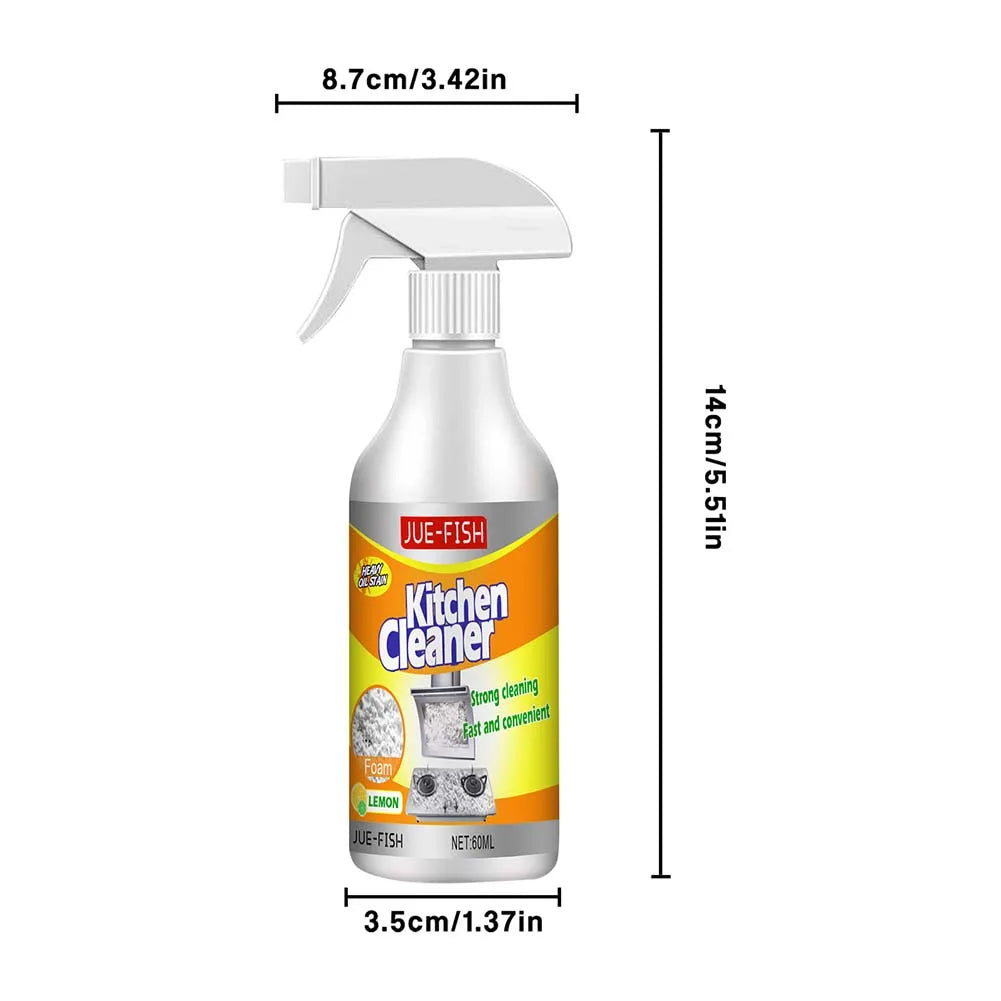 POWERFUL KITCHEN FOAM CLEANFR (60ml *6)  ,Give away 6 pcs of double-layer cleaning cloths and 2 Pair of gloves