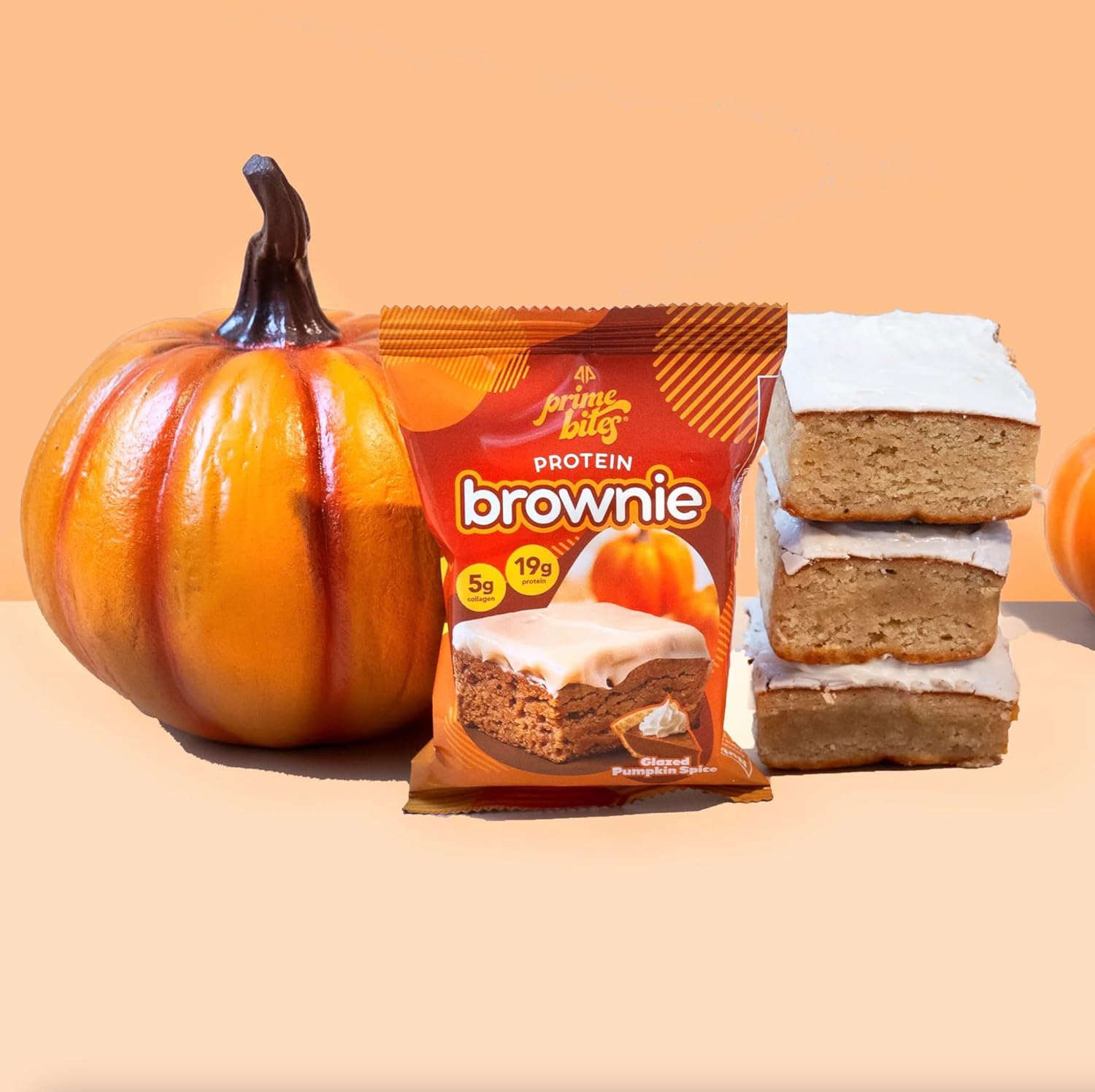 Prime Bites Protein Brownie | High Protein, Collagen Fortified Low Sugar Treat |12 Bars per Box (Buy 1 get 2)