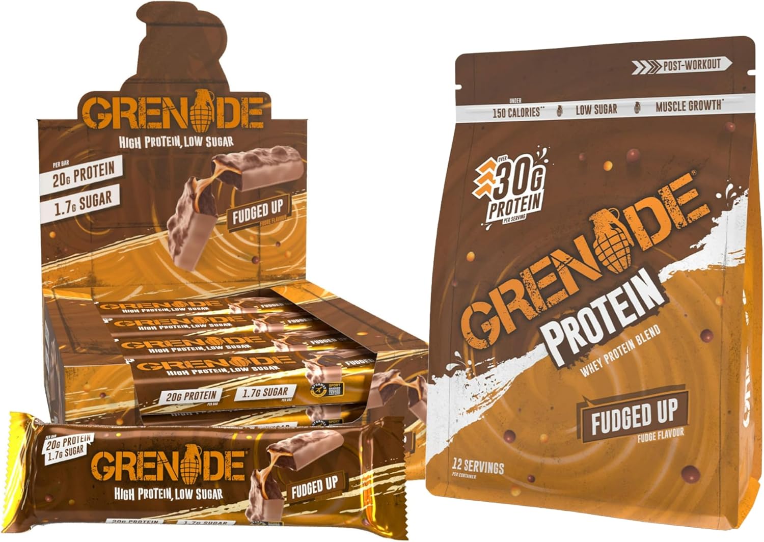 Grenade High Protein, Low Sugar Bar -12 x 60 g
