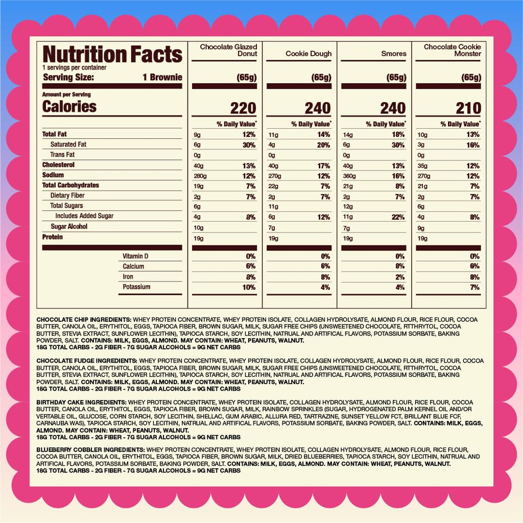 Prime Bites Protein Brownie | High Protein, Collagen Fortified Low Sugar Treat |12 Bars per Box (Buy 1 get 2)