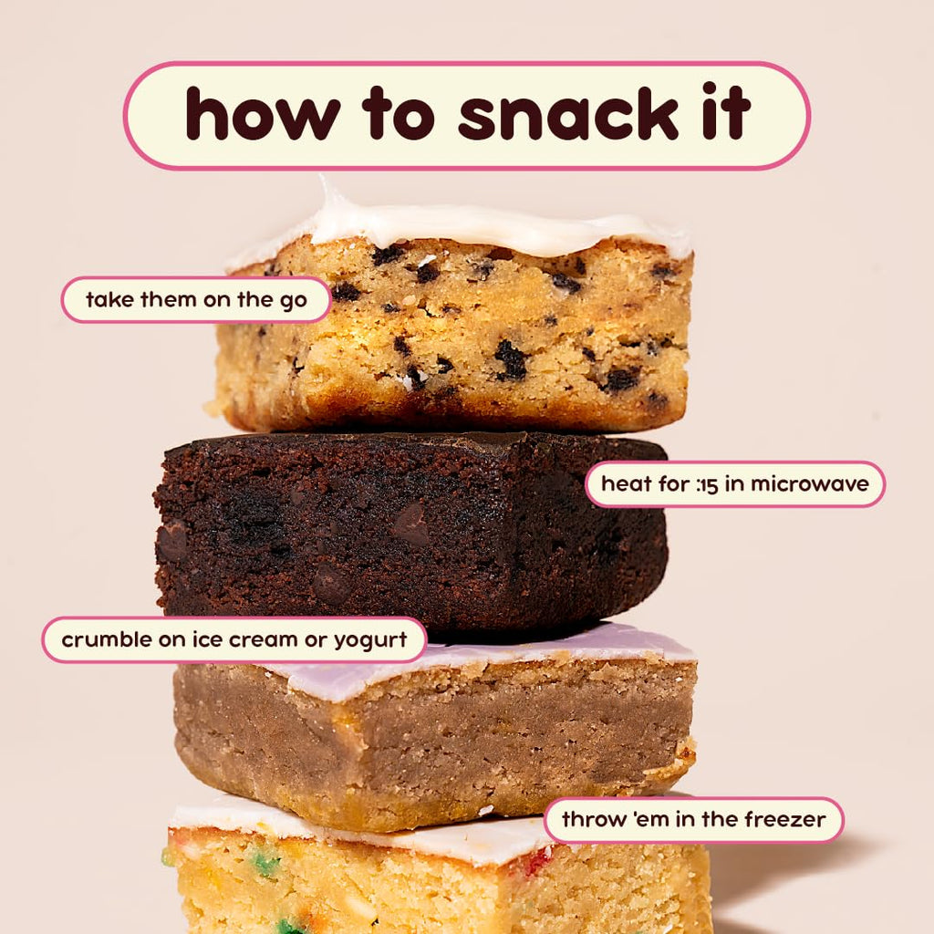 Prime Bites Protein Brownie | High Protein, Collagen Fortified Low Sugar Treat |12 Bars per Box (Buy 1 get 2)