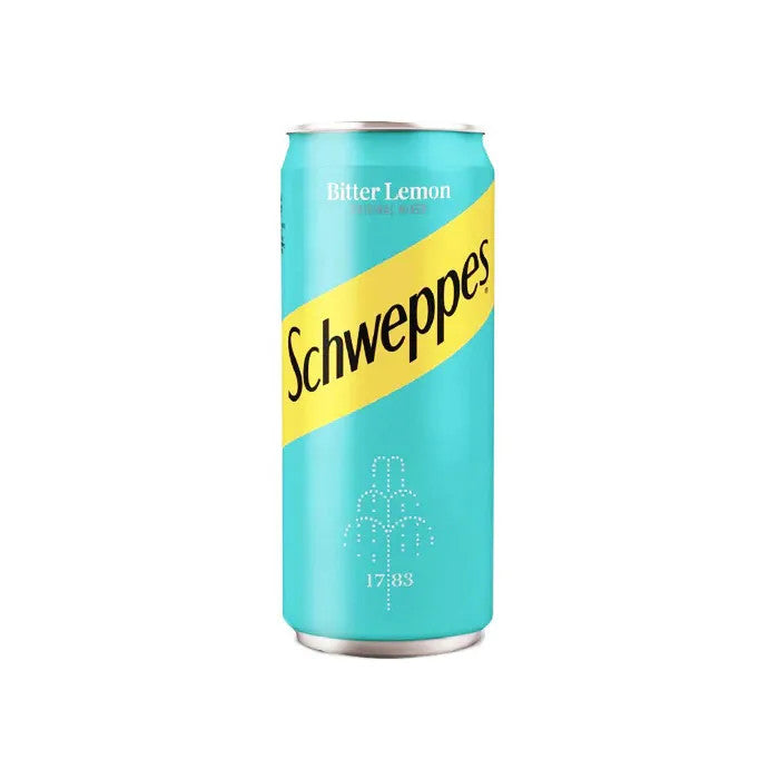 Schweppes Bitter Lemon Tray (24 x 330ml) – Classic Sparkling Citrus Mixer