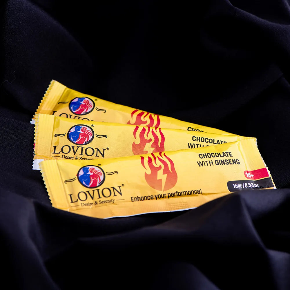 Lovion  Aphrodisiac Chocolate with Ginseng (1 Box-6 pcs sachets)