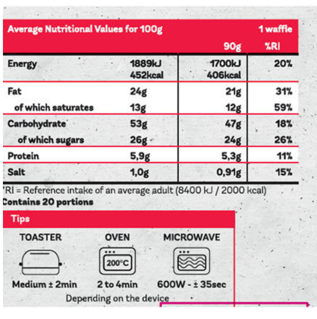 Avietas Premium Belgian Waffles Pack of 20x90g