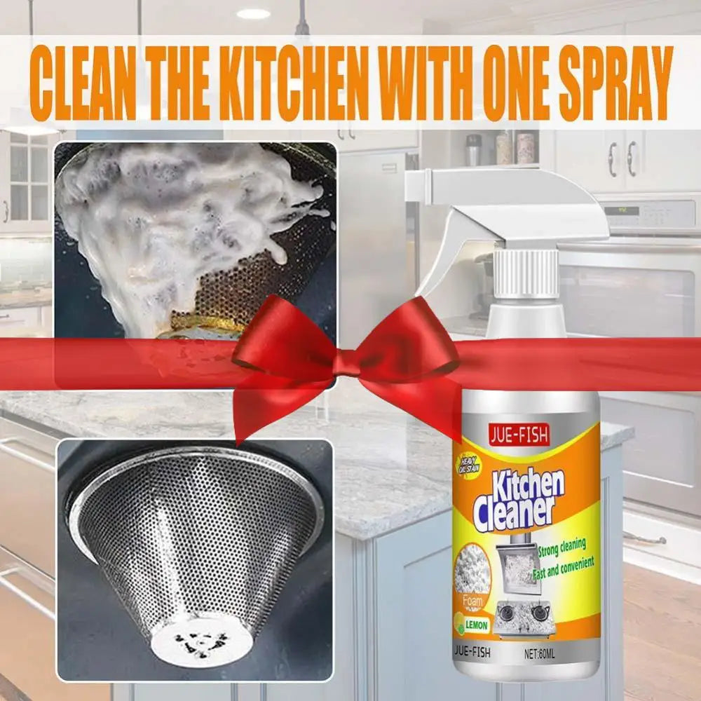 POWERFUL KITCHEN FOAM CLEANFR (60ml *6)  ,Give away 6 pcs of double-layer cleaning cloths and 2 Pair of gloves
