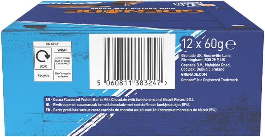 Grenade High Protein, Low Sugar Bar -12 x 60 g