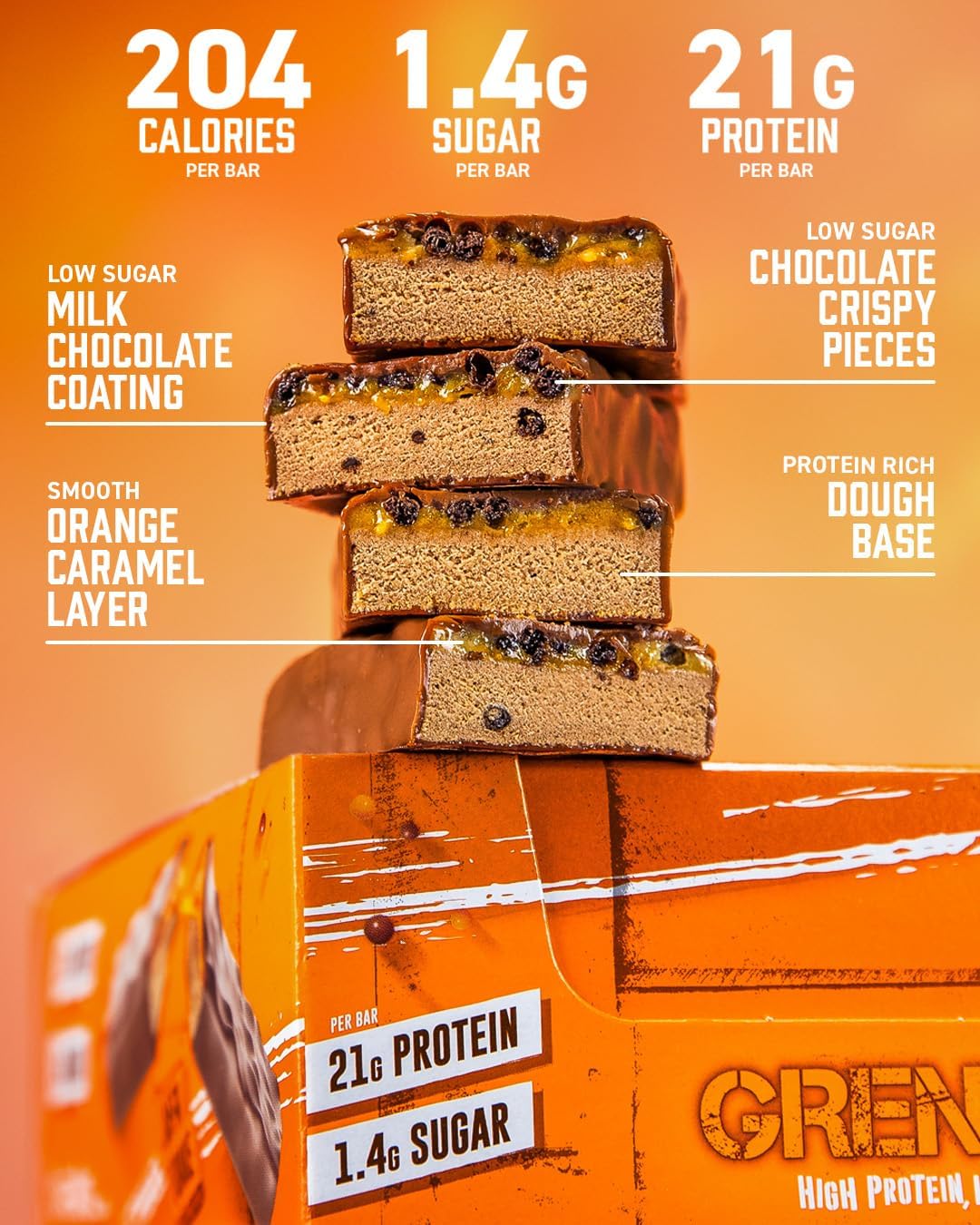 Grenade High Protein, Low Sugar Bar -12 x 60 g