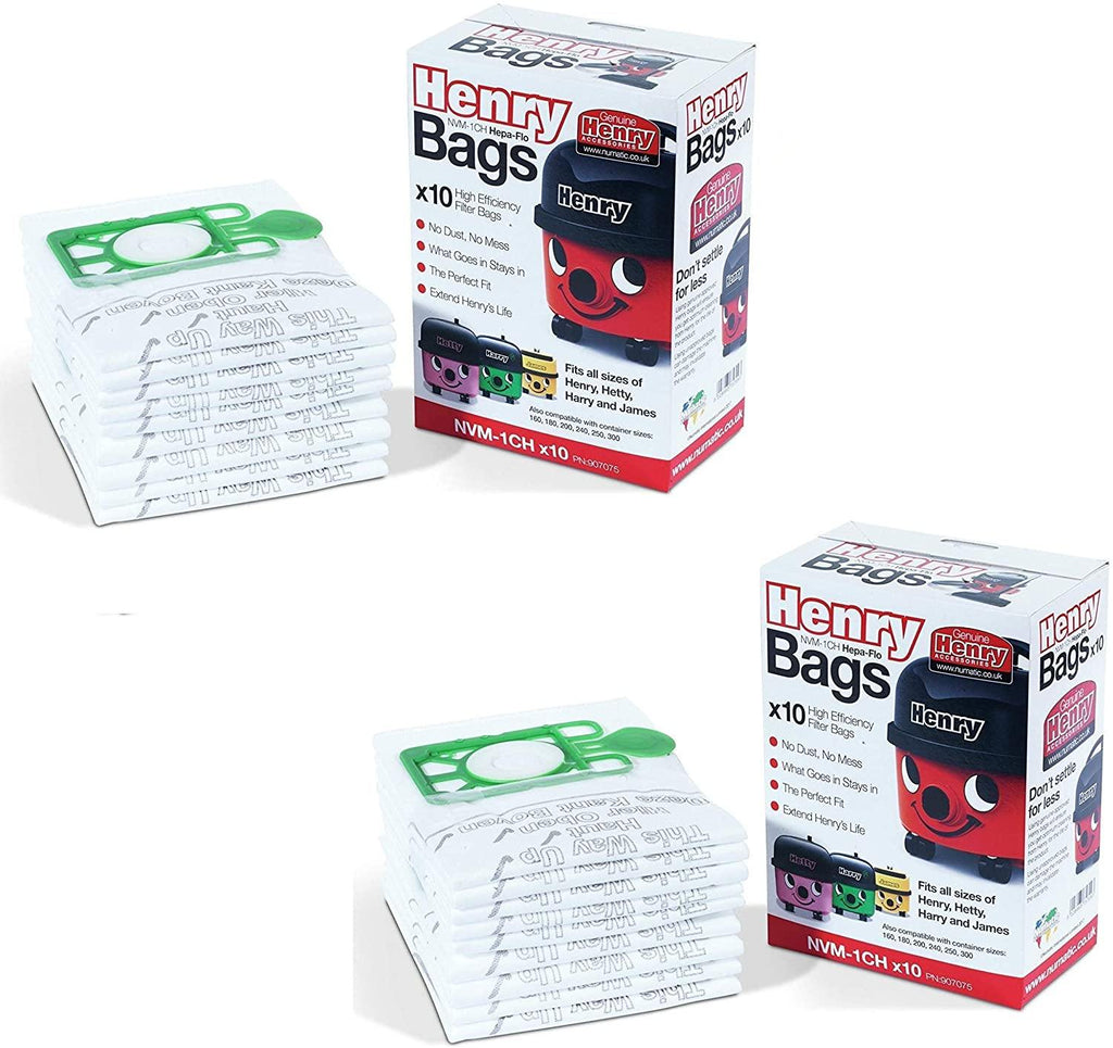 Henry NVM-1CH HepaFlo Vacuum Bags Box of 8 x Packs of 10
