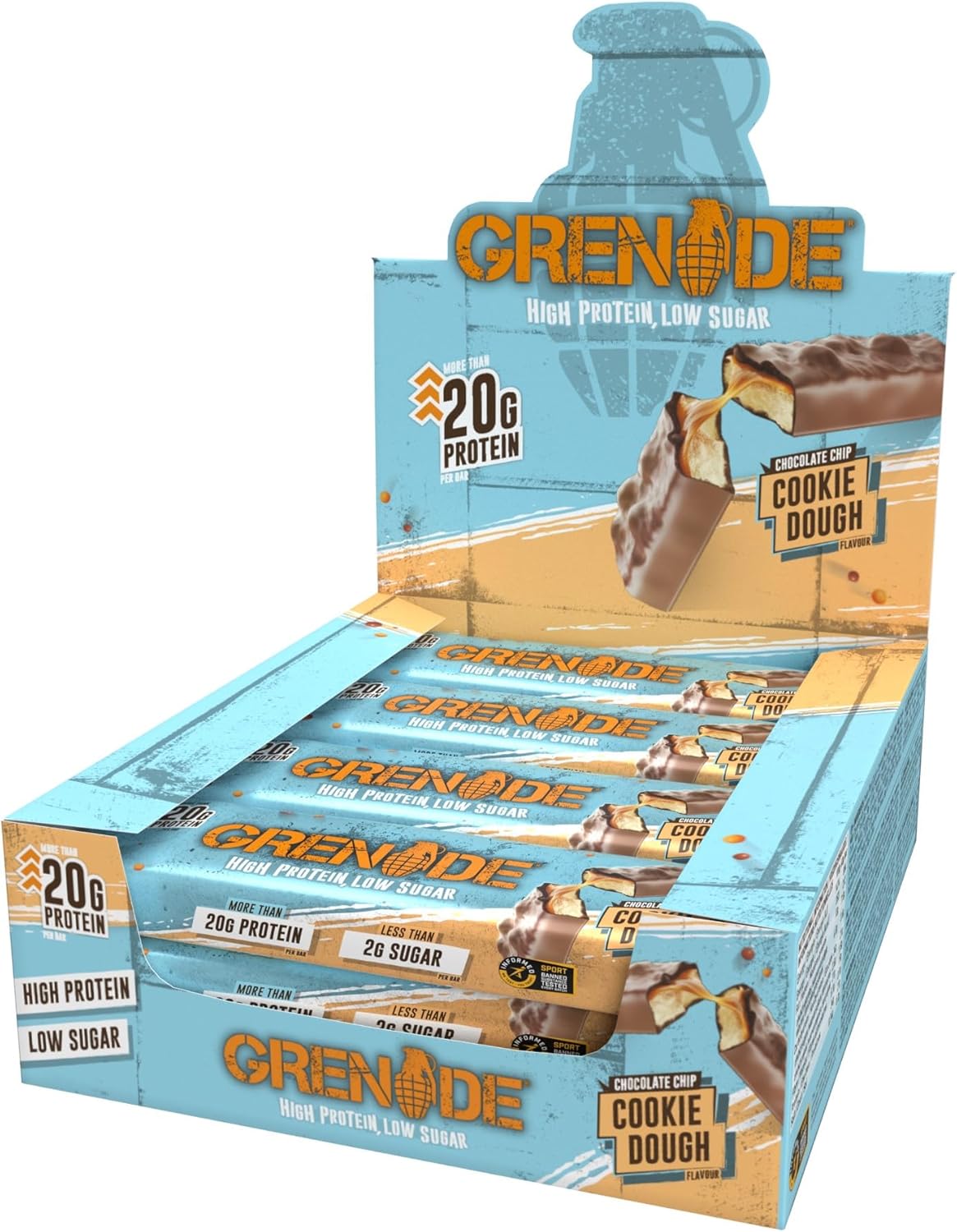 Grenade High Protein, Low Sugar Bar -12 x 60 g