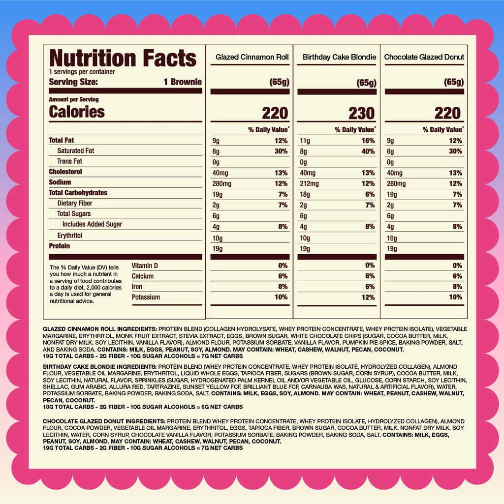 Prime Bites Protein Brownie | High Protein, Collagen Fortified Low Sugar Treat |12 Bars per Box (Buy 1 get 2)