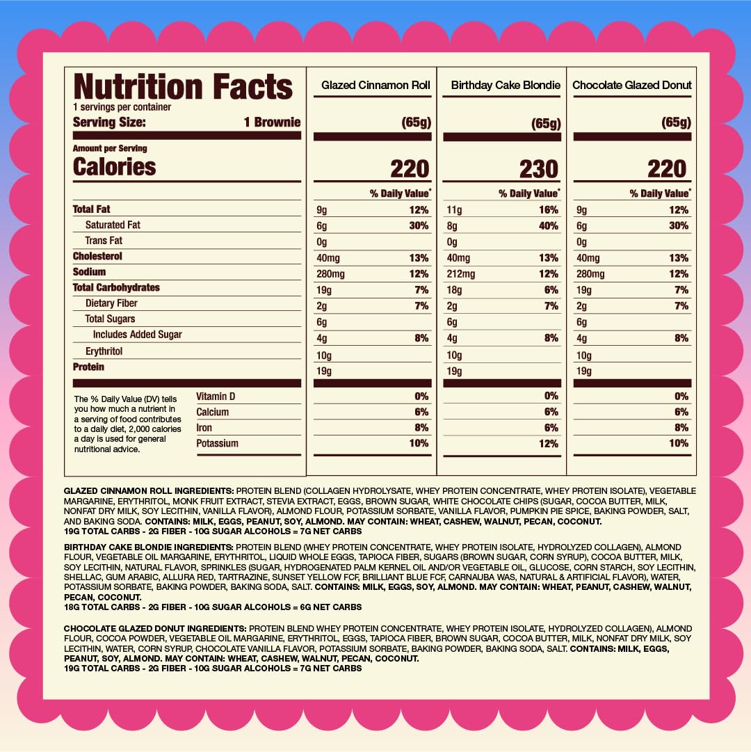 Prime Bites Protein Brownie | High Protein, Collagen Fortified Low Sugar Treat |12 Bars per Box (Buy 1 get 2)
