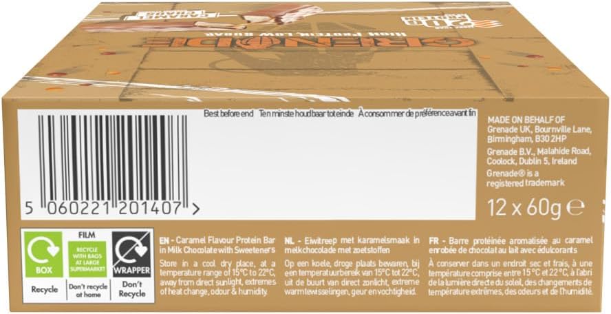 Grenade High Protein, Low Sugar Bar -12 x 60 g