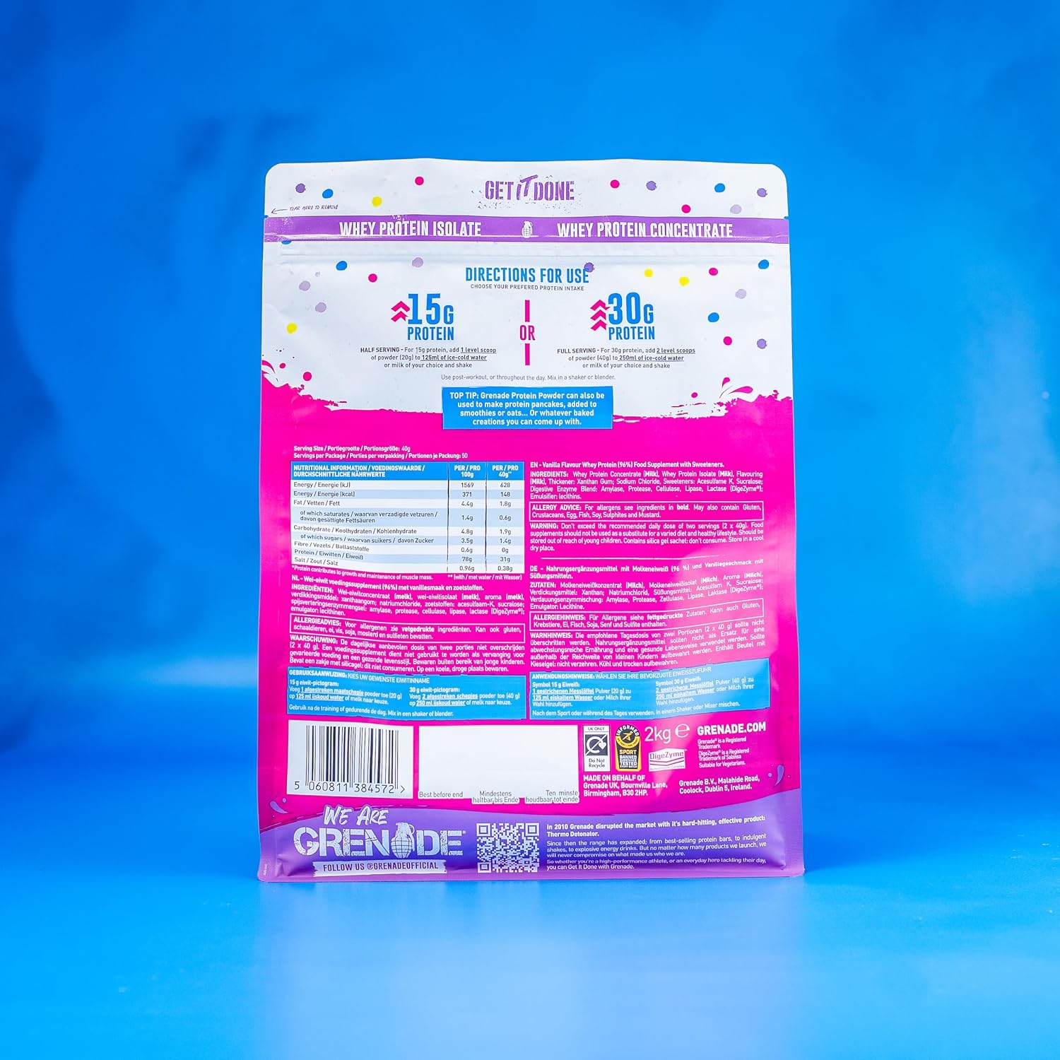 Grenade High Protein, Low Sugar Bar -12 x 60 g